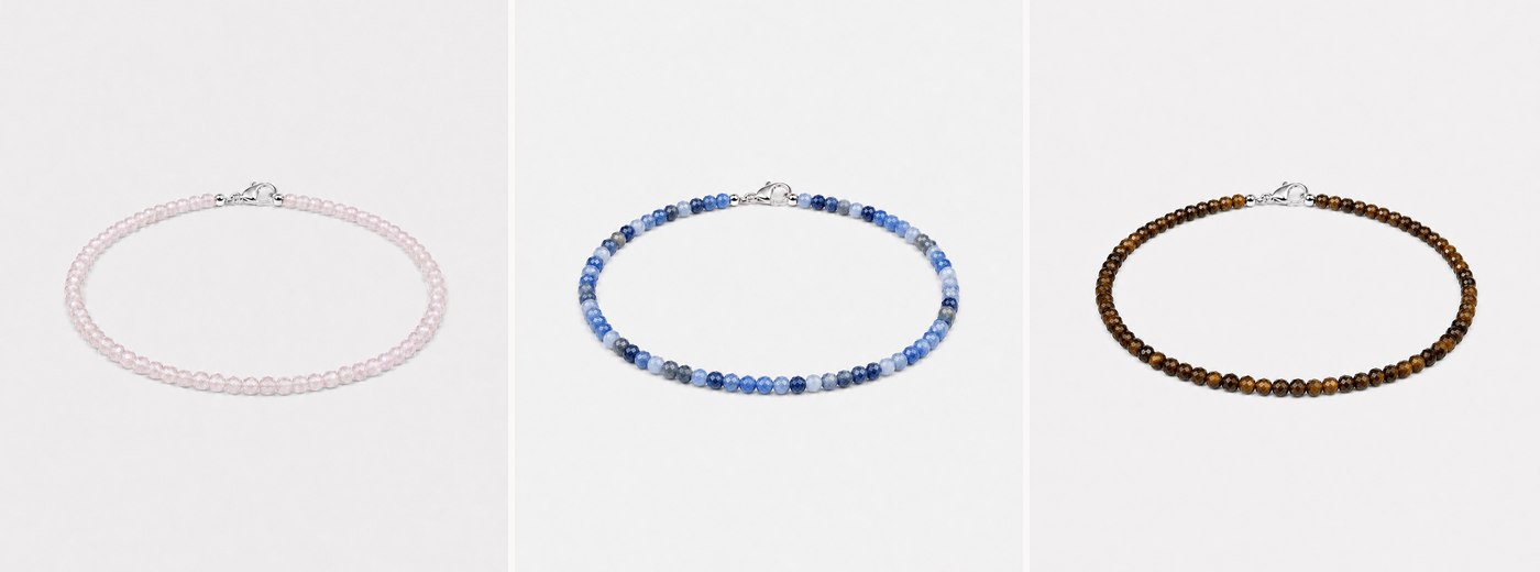 Три браслети SO jewelry з натурального каміння