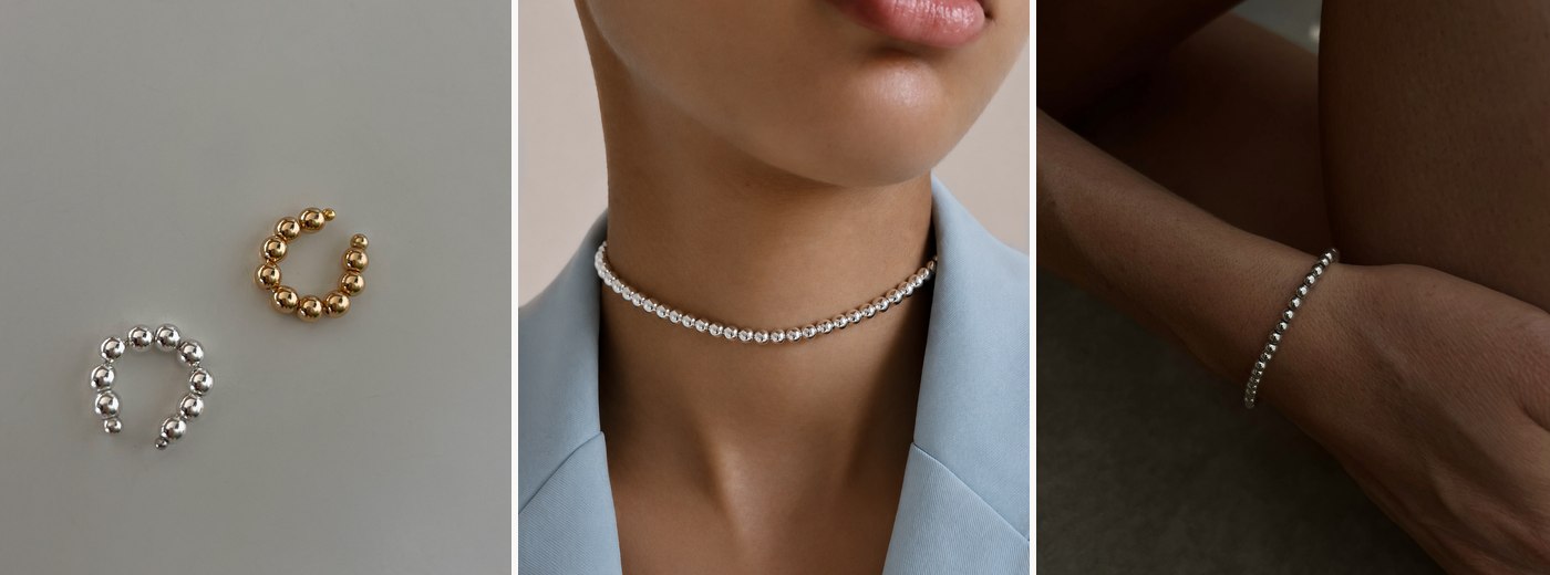 Кафф, чокер і браслет з гематиту SO jewelry