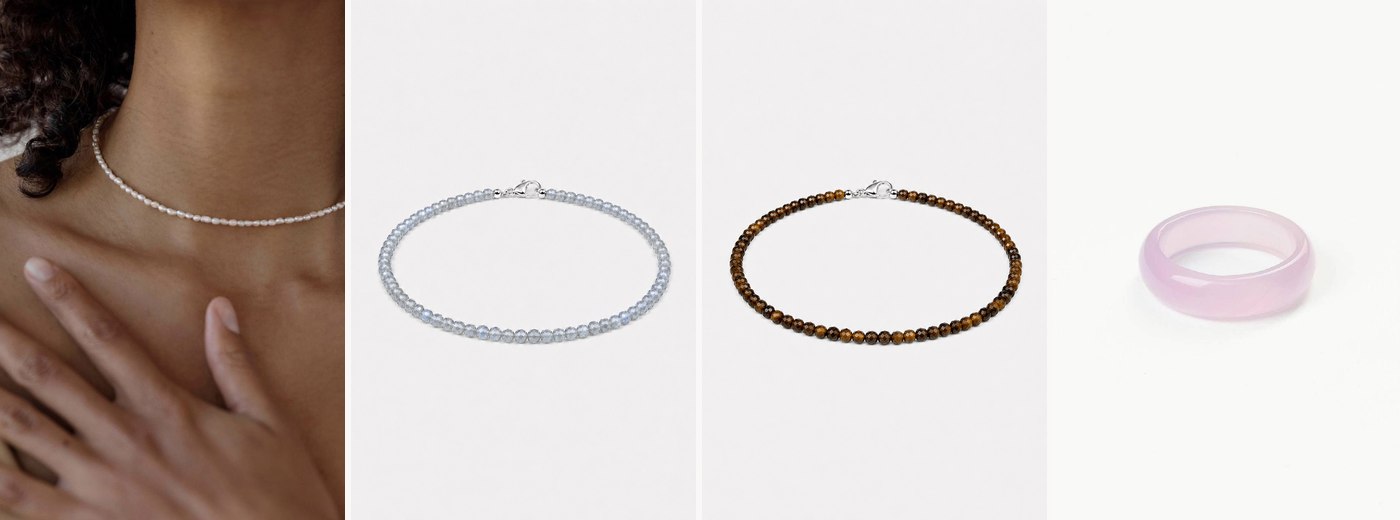 Перли, лабрадорит, тигрове око і рожевий кварц у виробах SO jewelry
