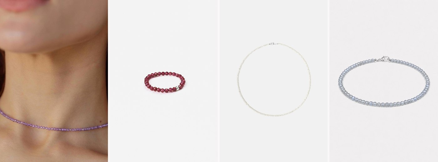 Аметист, гранат, місячний камінь і лабрадорит у виробах SO jewelry