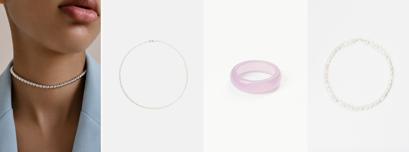 Гематит, місячний камінь, рожевий кварц і бароко-перли у виробах SO jewelry