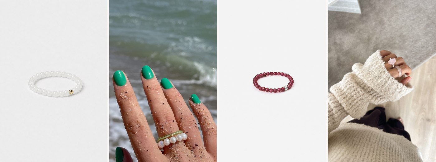 Тонкі каблучки SO jewelry на пальцях