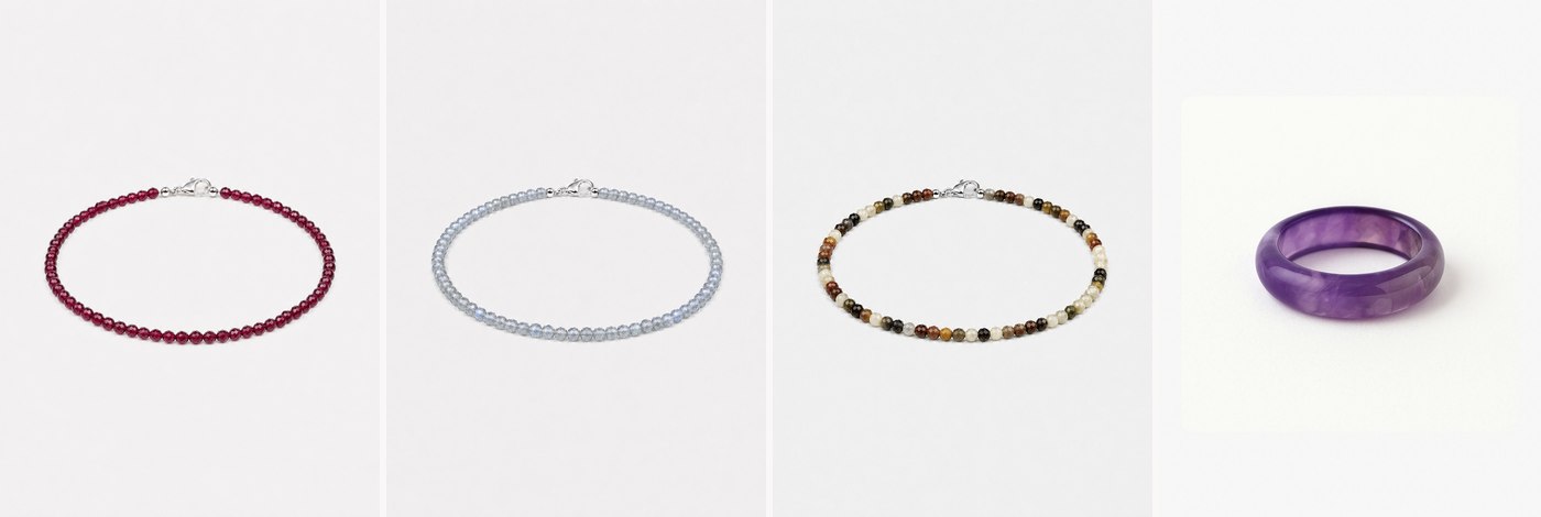 Гранат, аквамарин, яшма і аметист у прикрасах SO jewelry