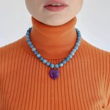 Намисто Aquamarine with heart