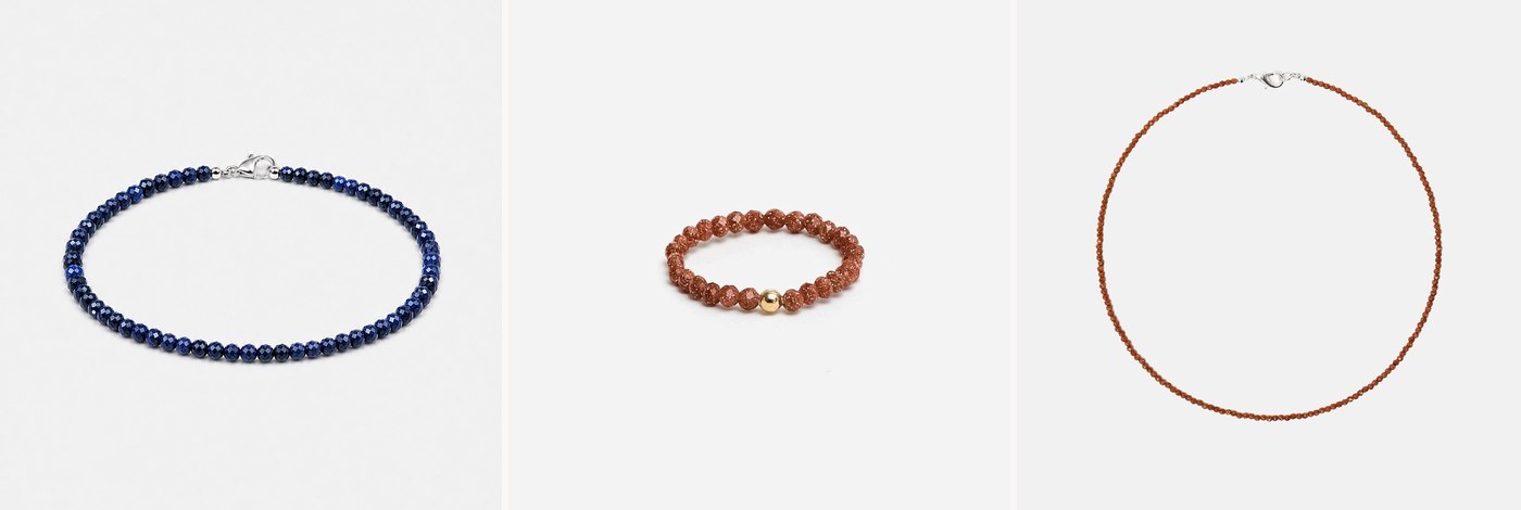 Прикраси з каменем авантюрину SO jewelry