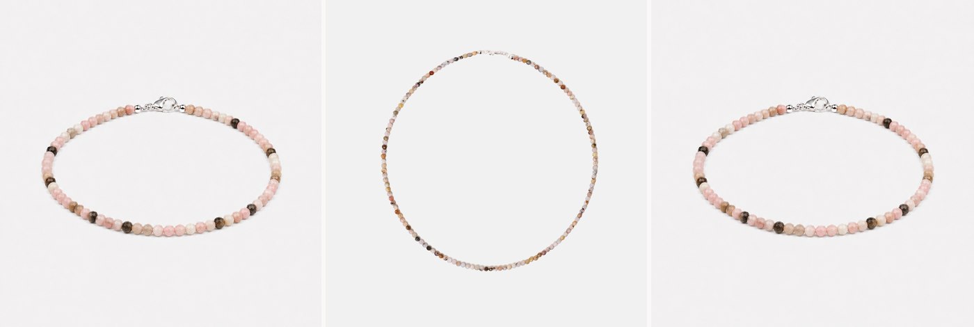 Прикраси з каменем родоніту SO jewelry